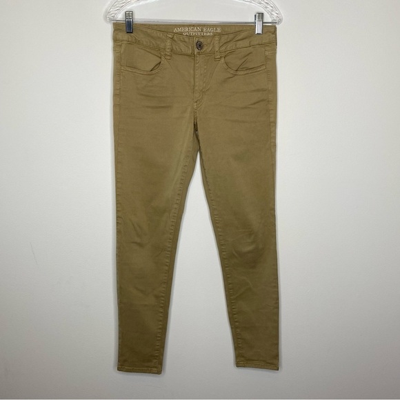 American Eagle Outfitters Khaki Sateen Jegging - Picture 1 of 10